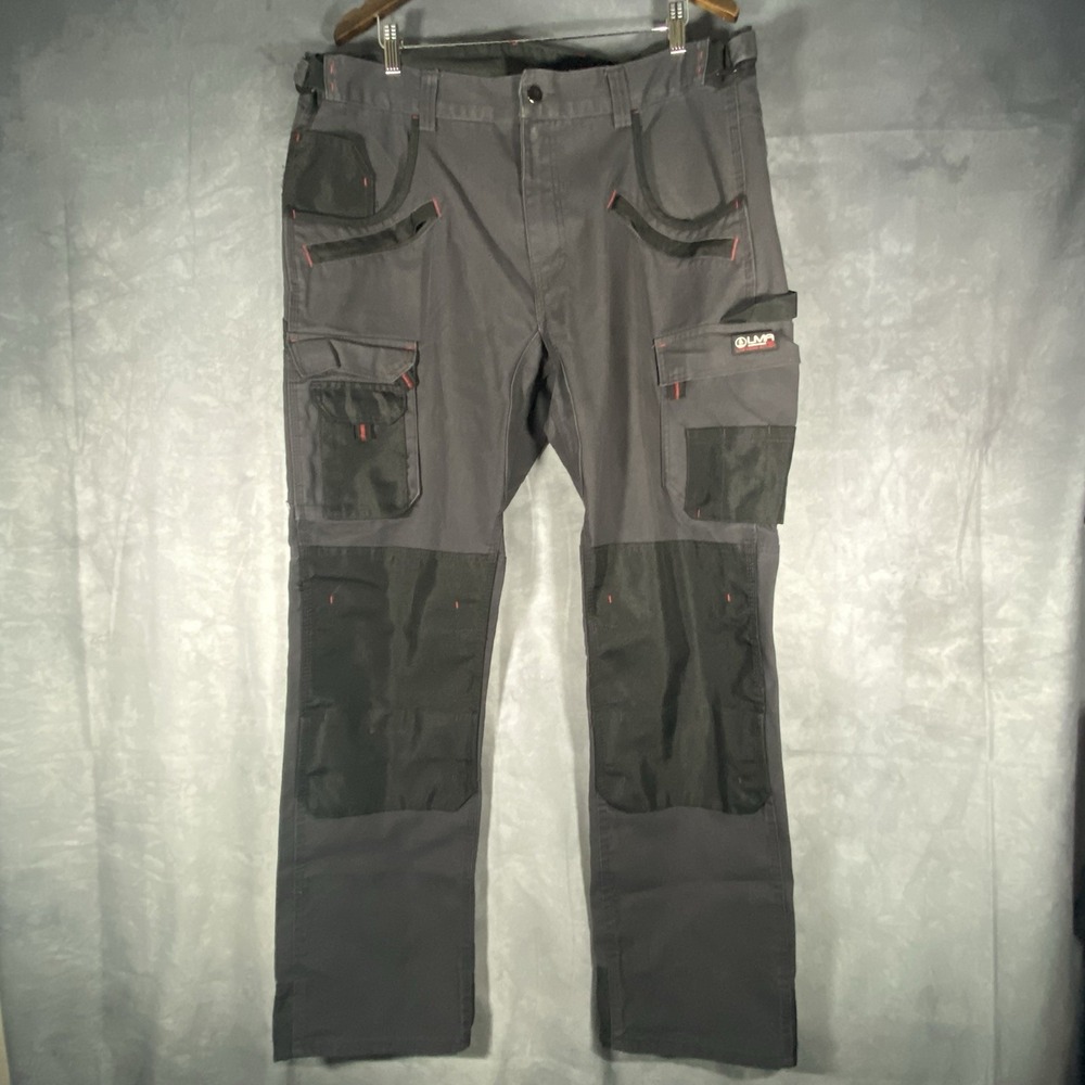 LMA Workwear Construction Pants Reinforced Knees Night Grey-Black Sz 41 Gorpcore